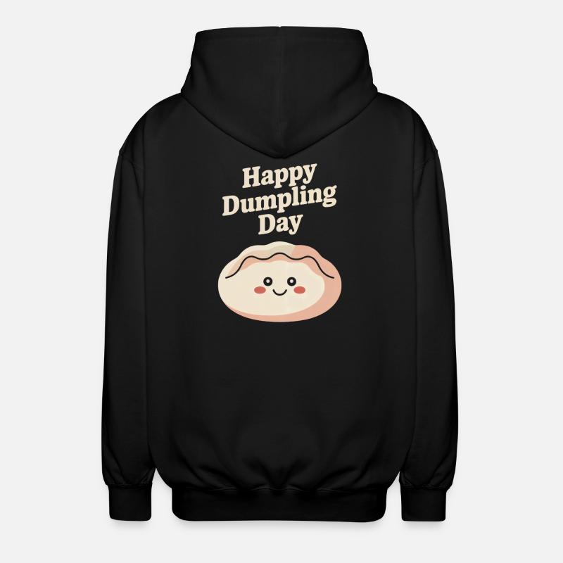 Happy Dumpling Day - Unisex Kapuzenjacke - Schwarz