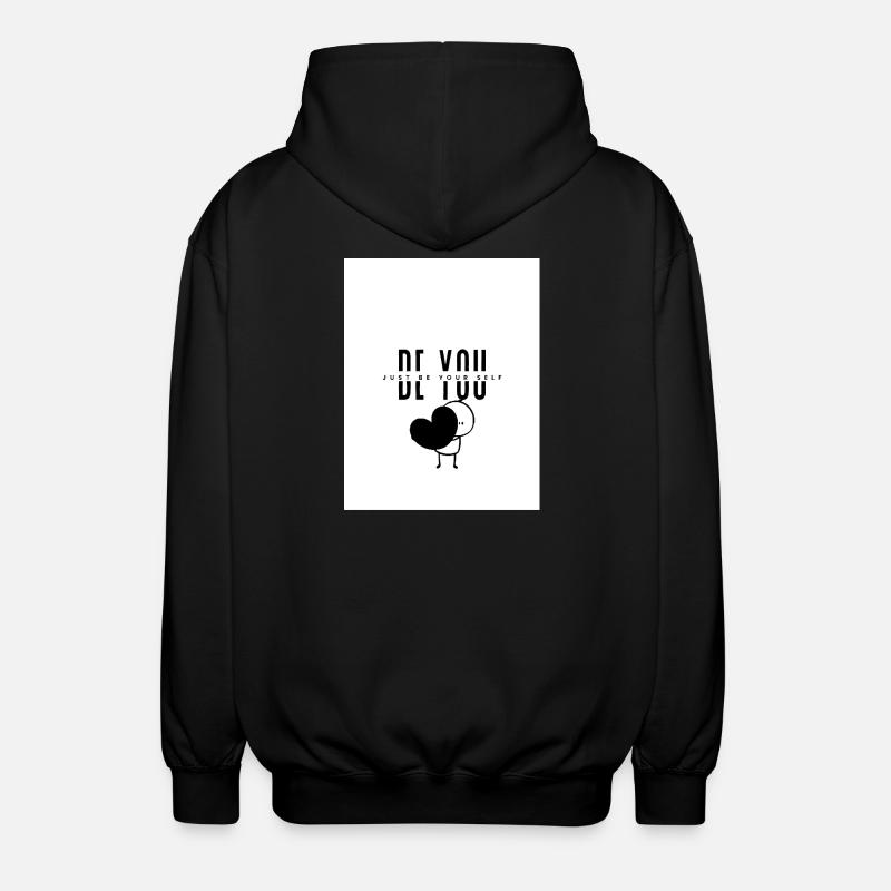 Sei du selbst - Unisex Kapuzenjacke - Schwarz