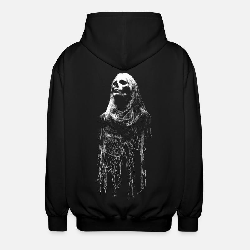 Schleiergeist im Spukgewand - Unisex Kapuzenjacke - Schwarz