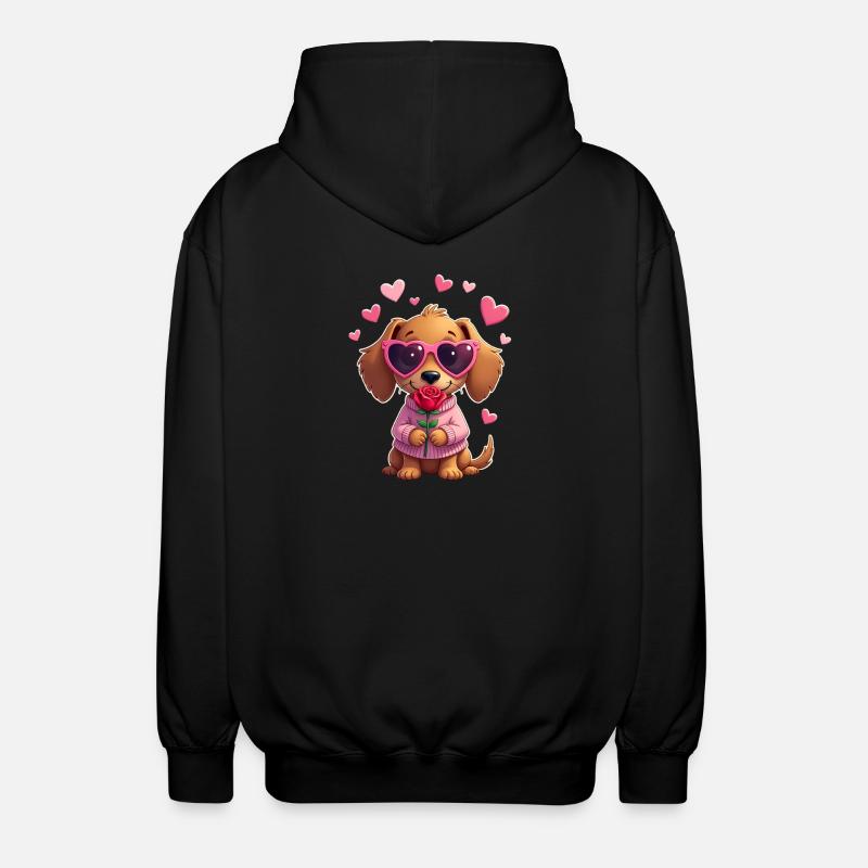 Dackel teckel teckel tekel - Veste à capuche unisexe - noir
