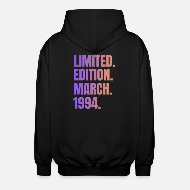 Limited Edition March 1994 - Veste à capuche unisexe - noir