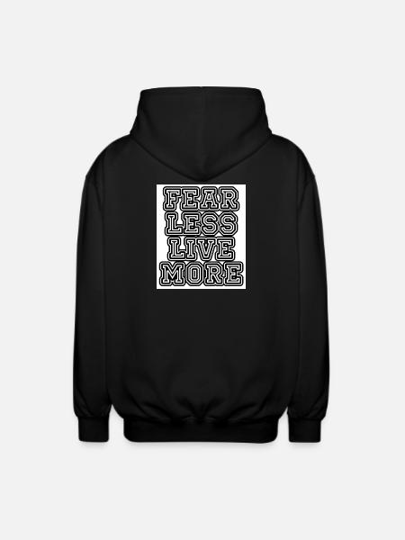 fearlesslivemore - Unisex Kapuzenjacke - Schwarz
