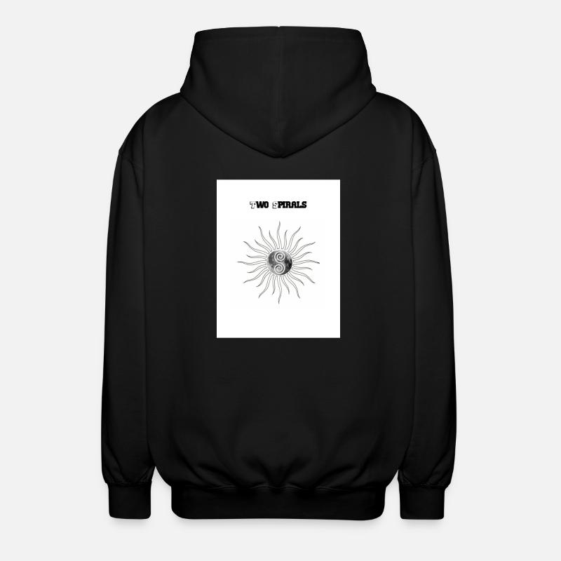Zwei Spiralen - Kunst 2 - Unisex Kapuzenjacke - Schwarz