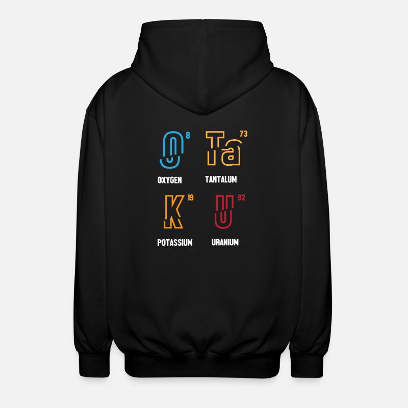 Periodic table - Unisex Hooded Jacket - black