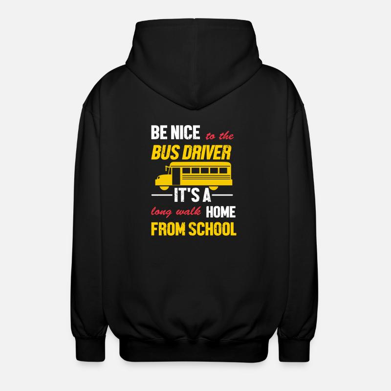 Schulbusfahrer Schulbus - Unisex Kapuzenjacke - Schwarz