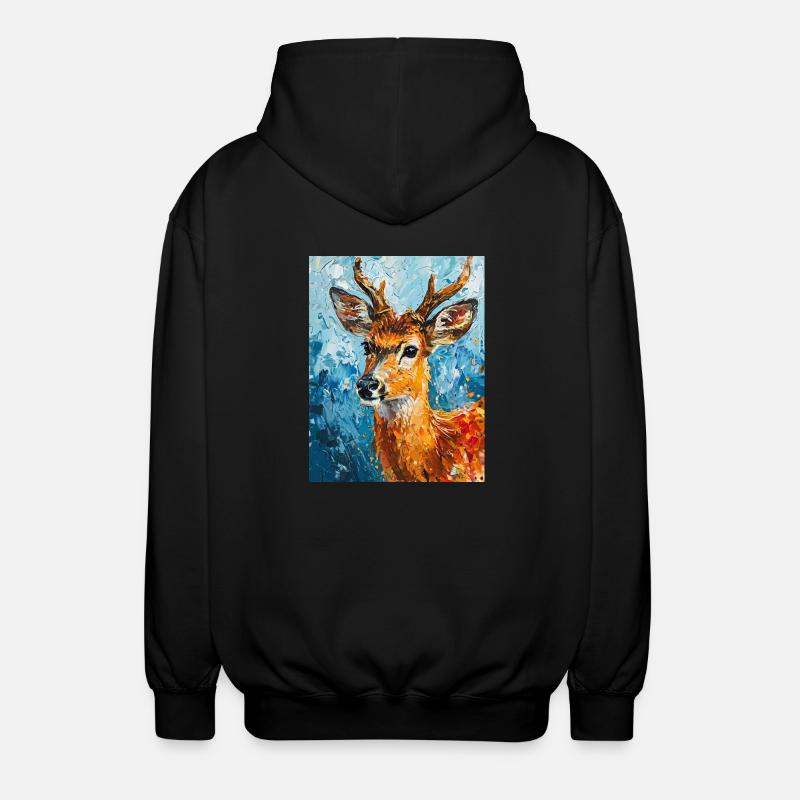 Image de cerf - Veste à capuche unisexe - noir