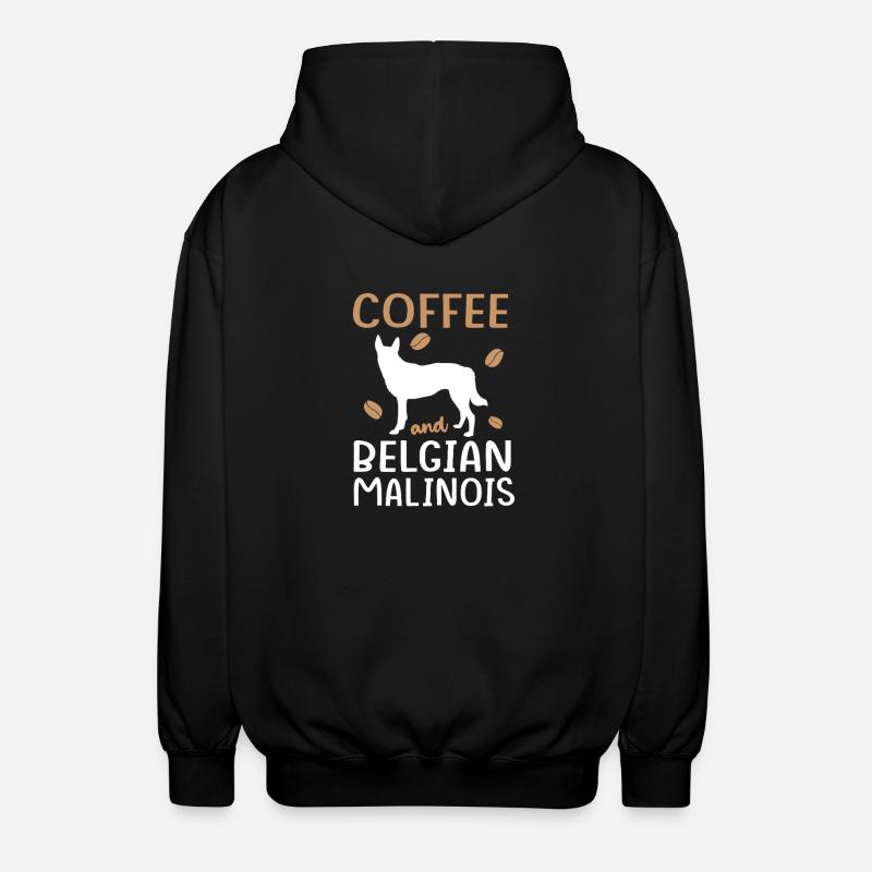 Malinois belge - Veste à capuche unisexe - noir