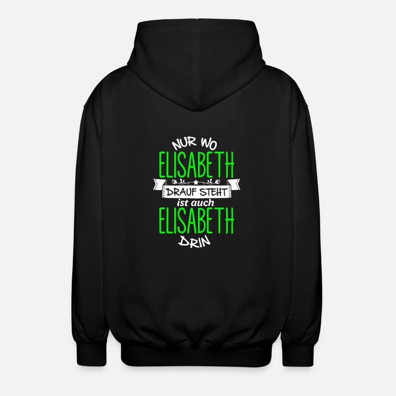 ELISABETH die Echte - Unisex Kapuzenjacke - Schwarz
