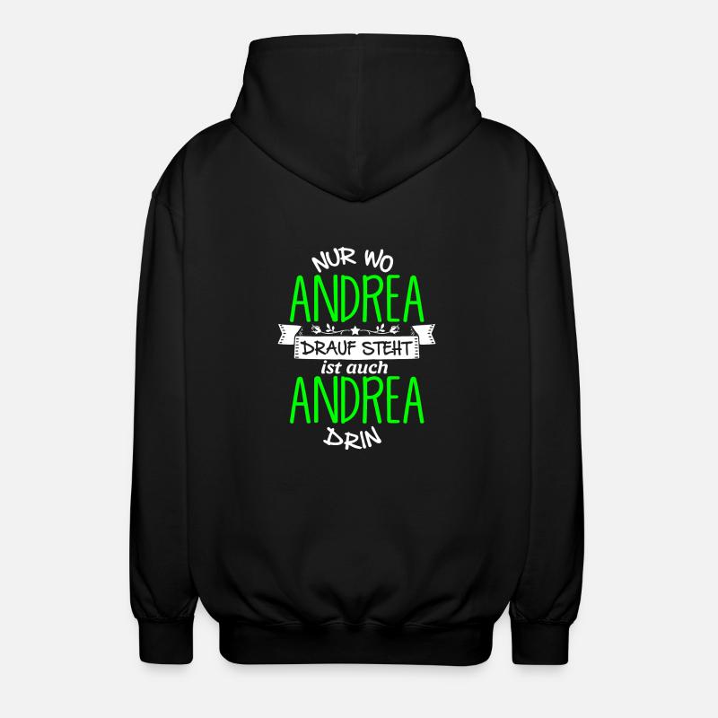 ANDREA die Echte - Unisex Kapuzenjacke - Schwarz