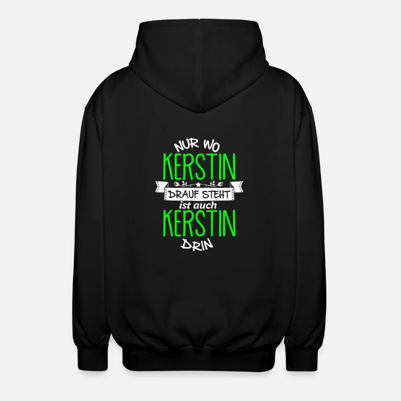 KERSTIN die Echte - Unisex Kapuzenjacke - Schwarz