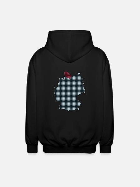 Schleswig-Holstein - Kiel and Lübeck - Unisex Hooded Jacket - black