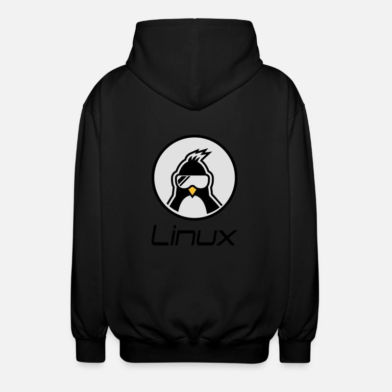 linux - Unisex Kapuzenjacke - Schwarz