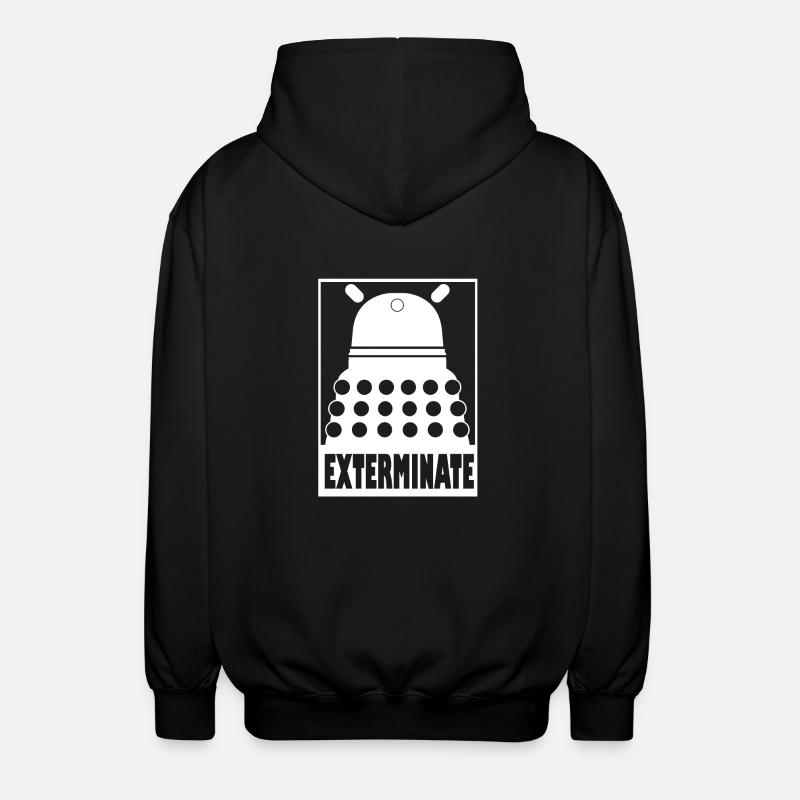 Exterminate - Unisex Hooded Jacket - black