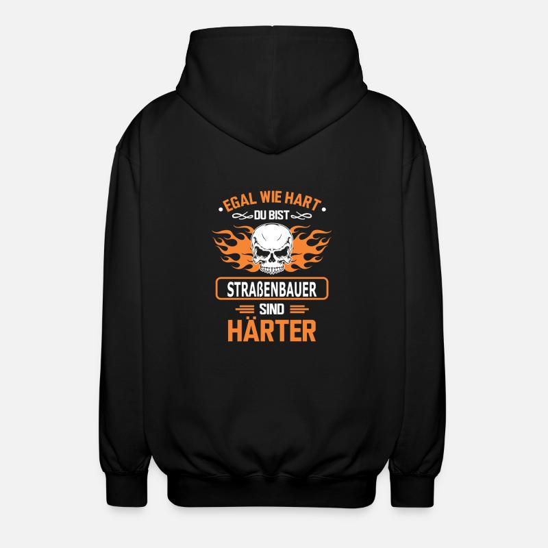 strassenbauer - Unisex Kapuzenjacke - Schwarz