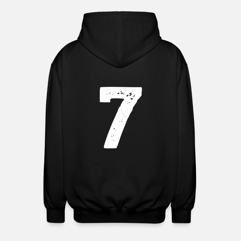 Numéro de chemise 7 - Veste à capuche unisexe - noir