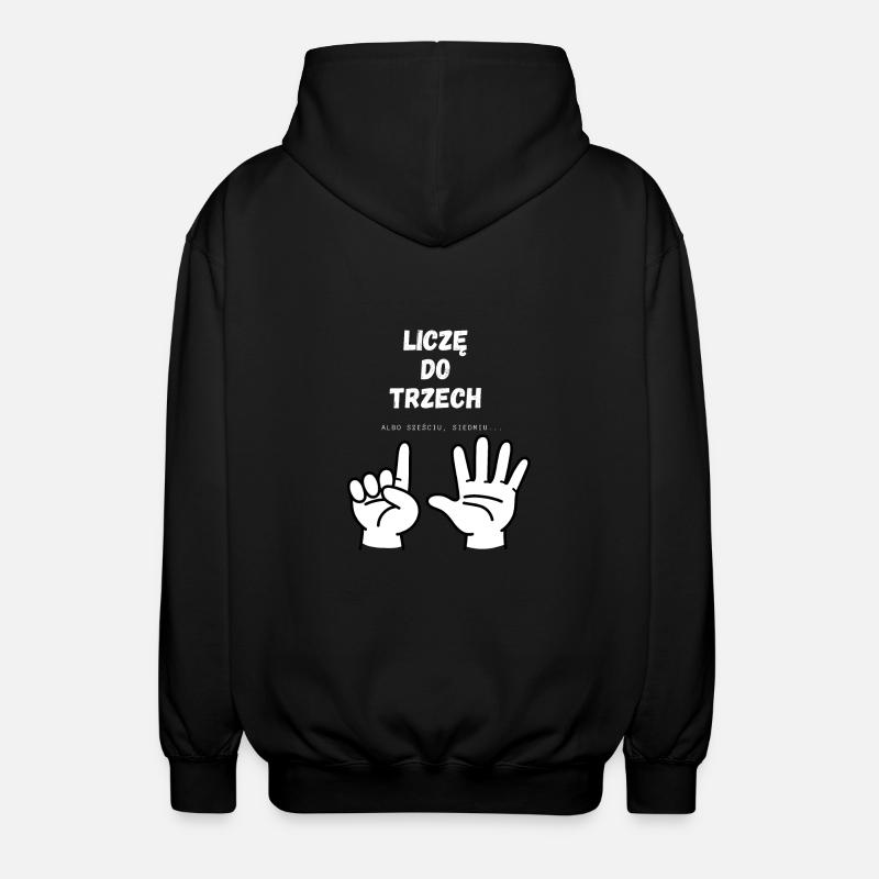 Je compte jusqu’à trois - Veste à capuche unisexe - noir