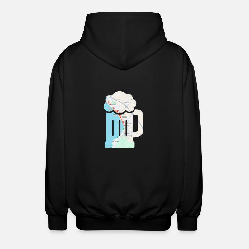 Malle-Bierglas - Unisex Kapuzenjacke - Schwarz
