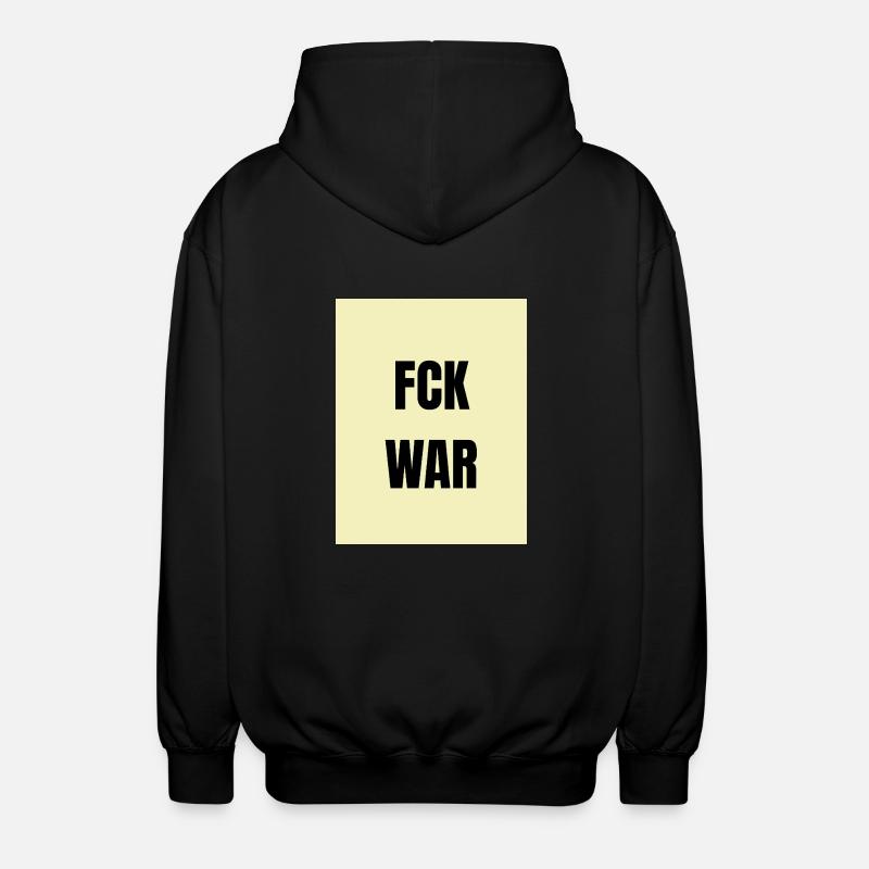 FCK WAR - Veste à capuche unisexe - noir