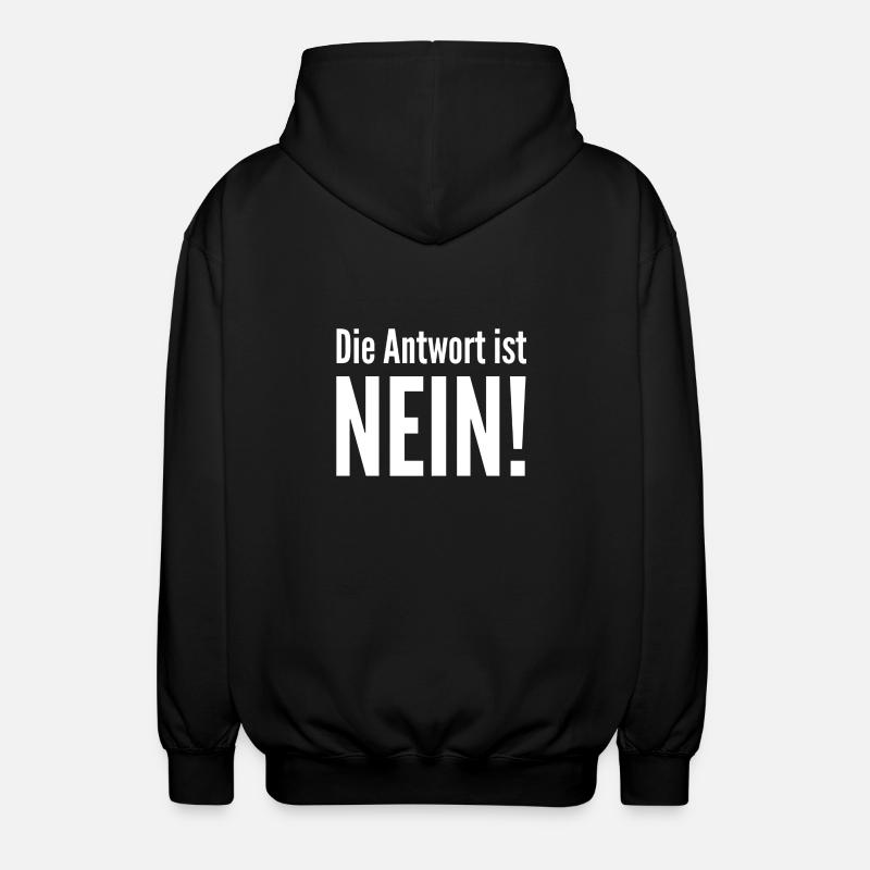 Answer No. - Unisex Hooded Jacket - black