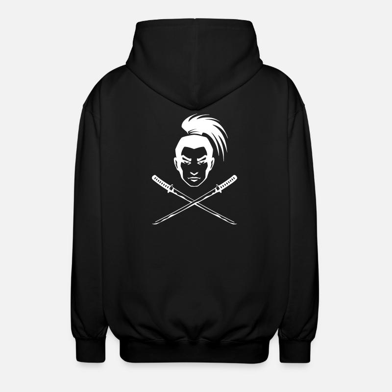 Ein japanischer Samurai - Unisex Kapuzenjacke - Schwarz