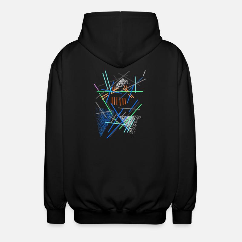 Architecture Pattern - Abstract - Unisex Hooded Jacket - black