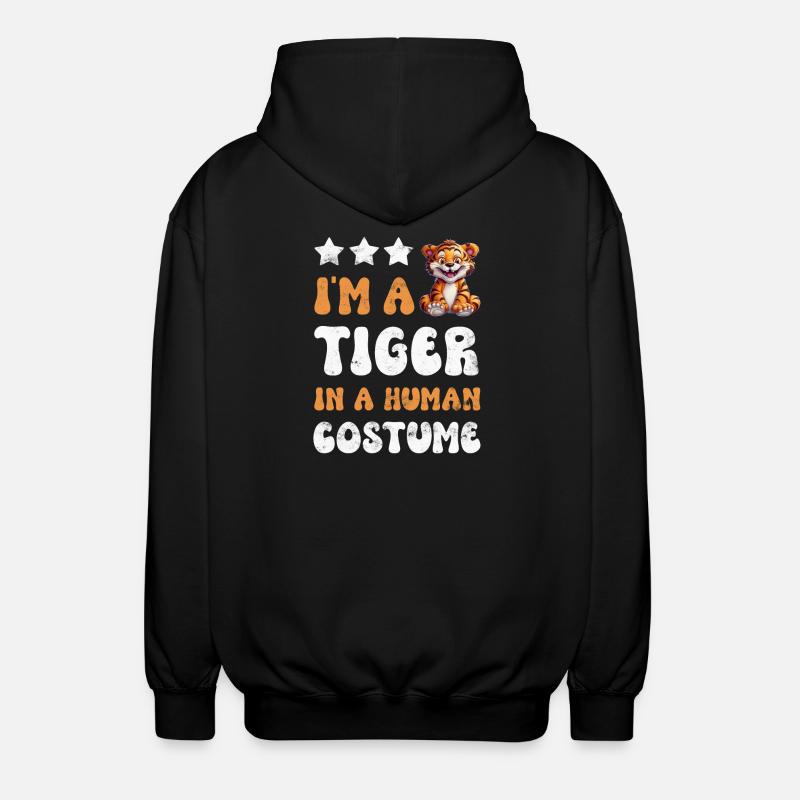 Tiger - Unisex Hooded Jacket - black
