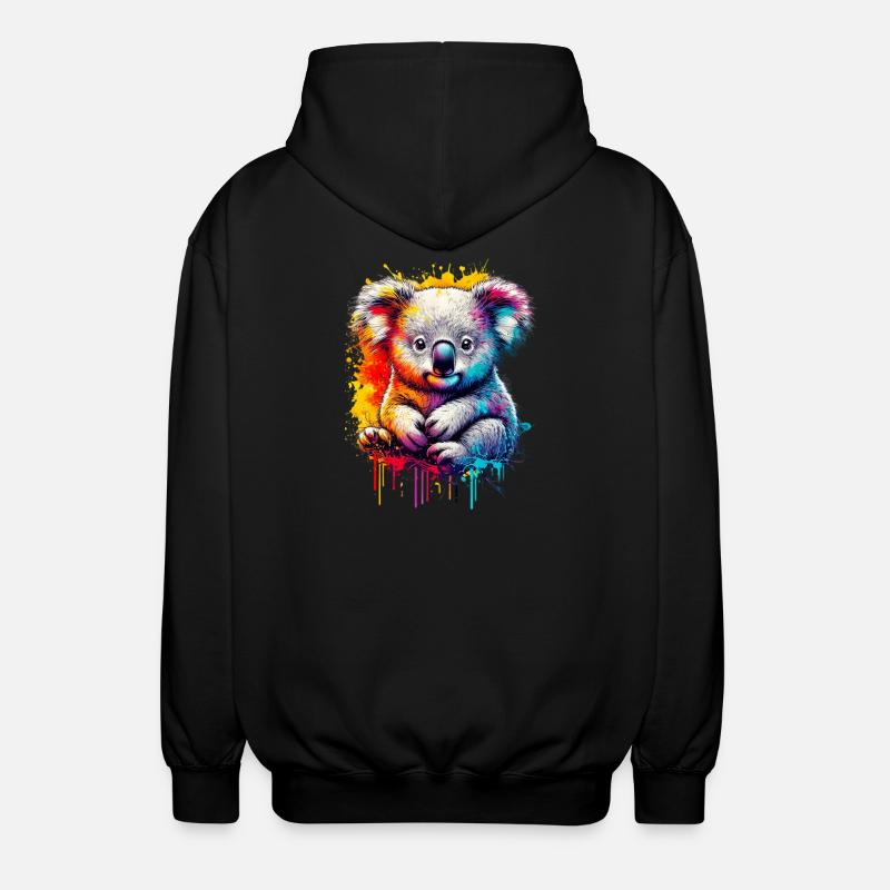 Koala - Unisex Hooded Jacket - black