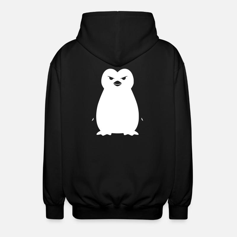 Penguin Stencil: Bolde's Grunge Statement - Unisex Hooded Jacket - black