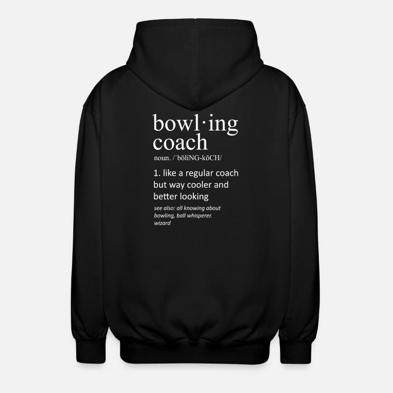 Bowling Coach Funny Dictionary Definition - Unisex Kapuzenjacke - Schwarz