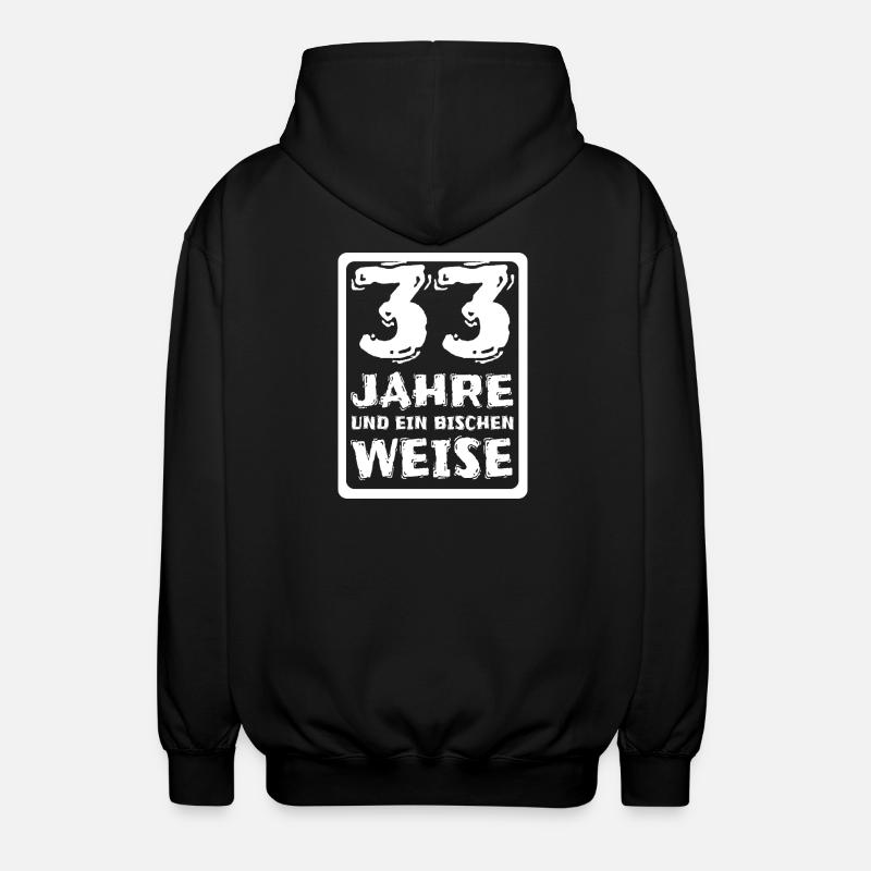 33 - Unisex Kapuzenjacke - Schwarz