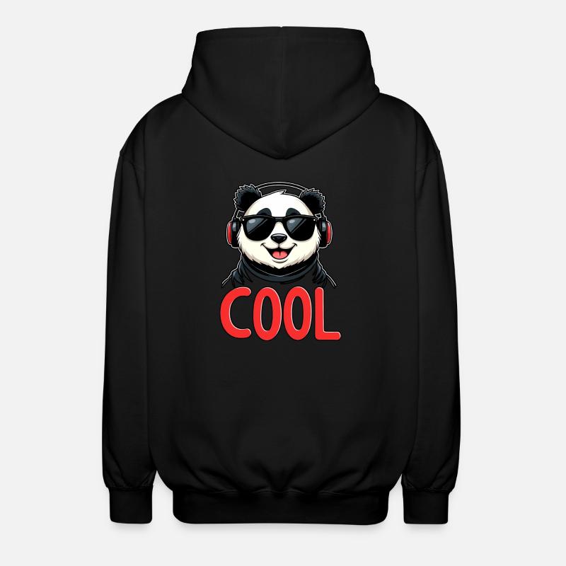Panda cool - Veste à capuche unisexe - noir