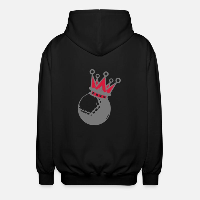 golf ball crown crown1 - Unisex Hooded Jacket - black