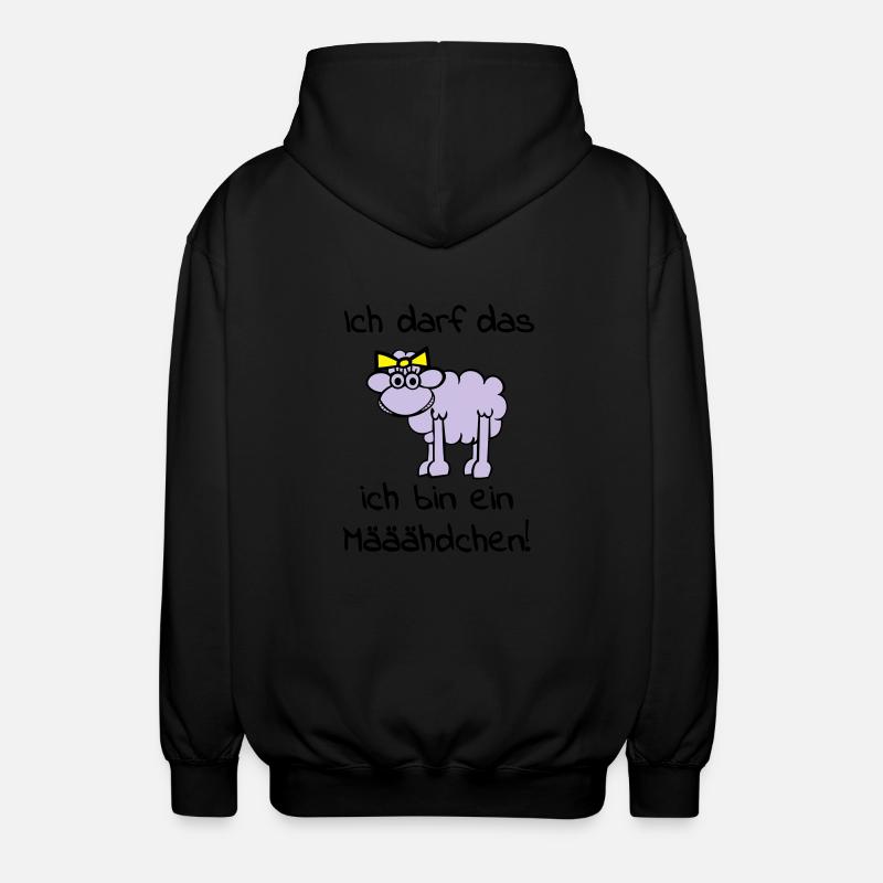 maeaeaehdchen_darf_das_3f - Unisex Hooded Jacket - black