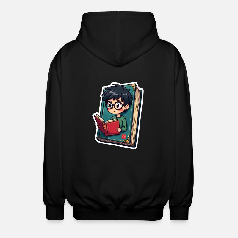 BUCHEN NERD - Unisex Kapuzenjacke - Schwarz