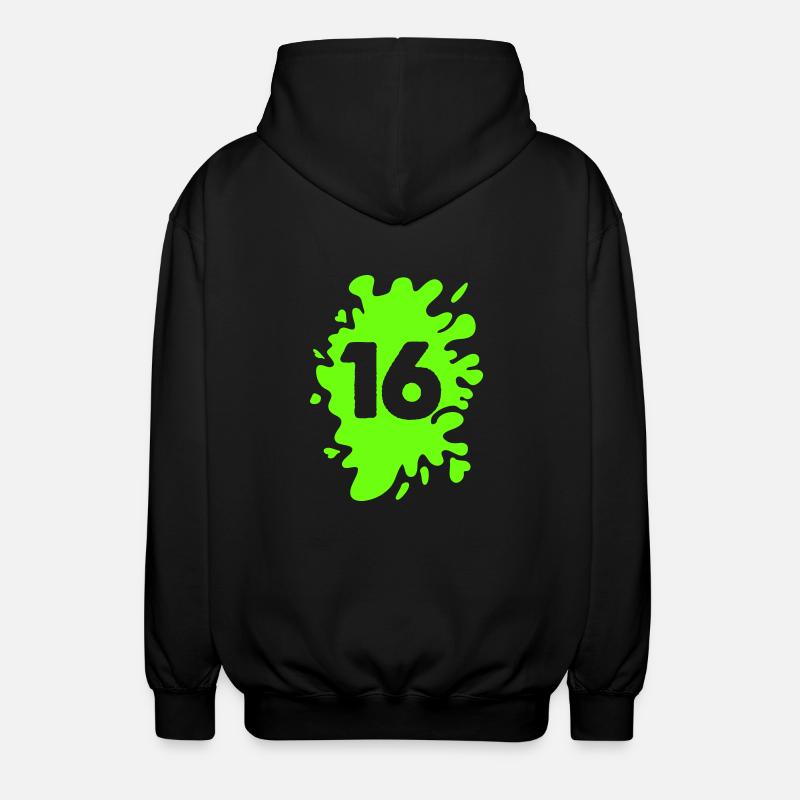 klecks 16 - Unisex Kapuzenjacke - Schwarz