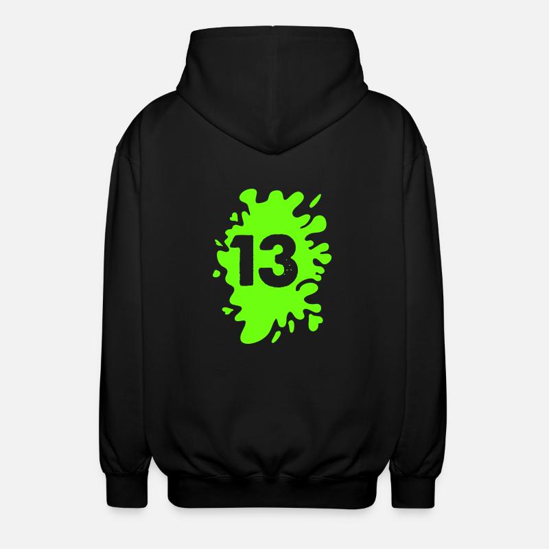Klecks 13 - Unisex Kapuzenjacke - Schwarz