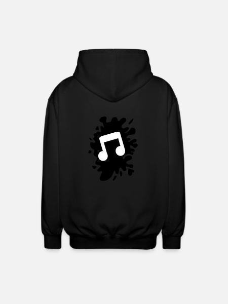 klecks musik note - Unisex Kapuzenjacke - Schwarz