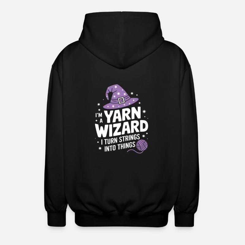 Unleash creativity with wool - Unisex Hooded Jacket - black
