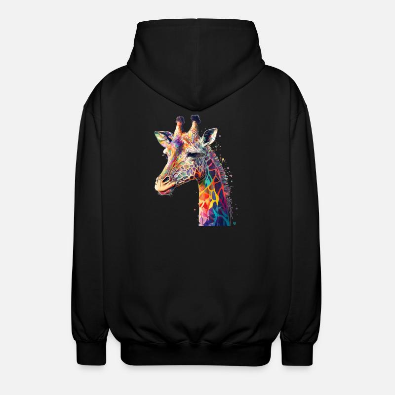 Giraffe - Unisex Kapuzenjacke - Schwarz