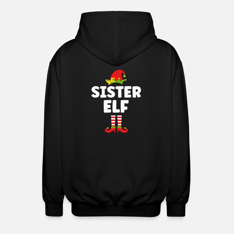 Sœur Elfe Noël - Veste à capuche unisexe - noir