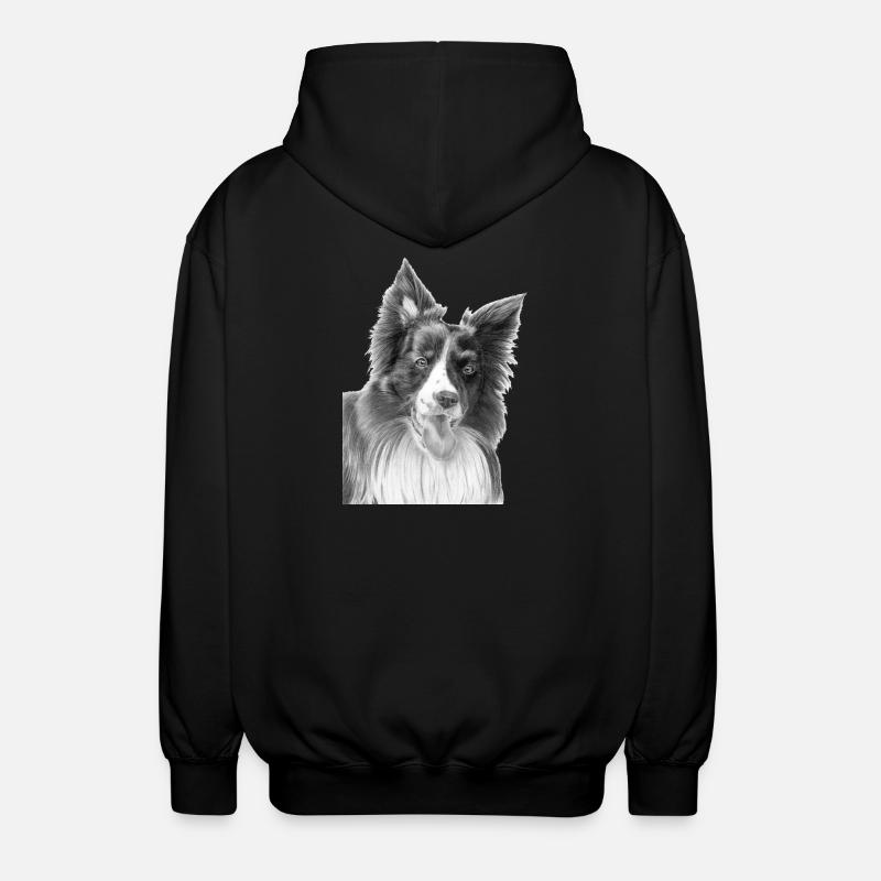 Border Collie Nr. 3 - Unisex Kapuzenjacke - Schwarz