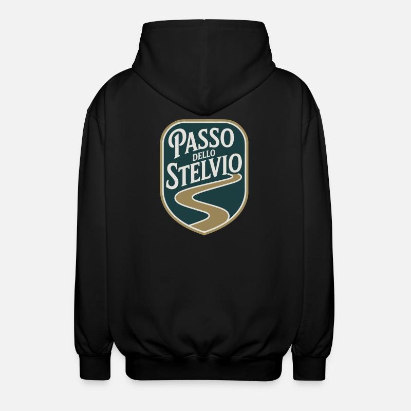 Passo dello Stelvio Cyclisme - Veste à capuche unisexe - noir