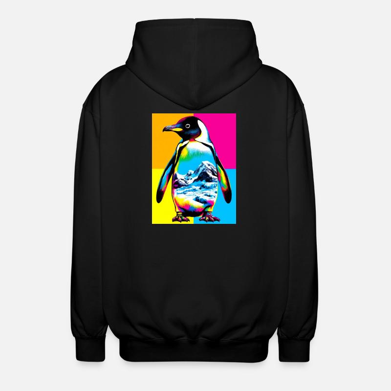 pingouin - Veste à capuche unisexe - noir