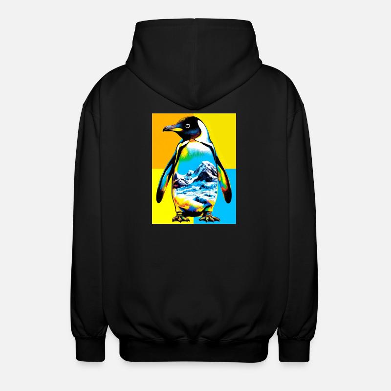 Pinguin - Unisex Kapuzenjacke - Schwarz