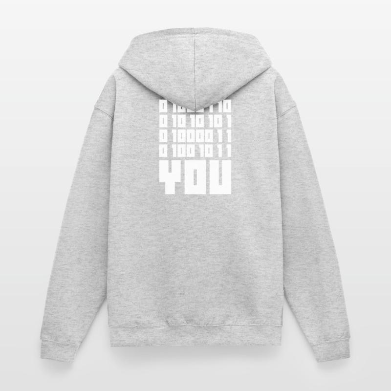 Binary Code F**k YOU – Geek Code & Nerd Humo Unisex Hooded Jacket