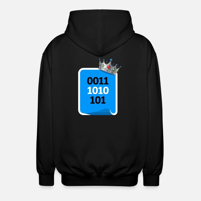 Binary King - Unisex Hooded Jacket - black