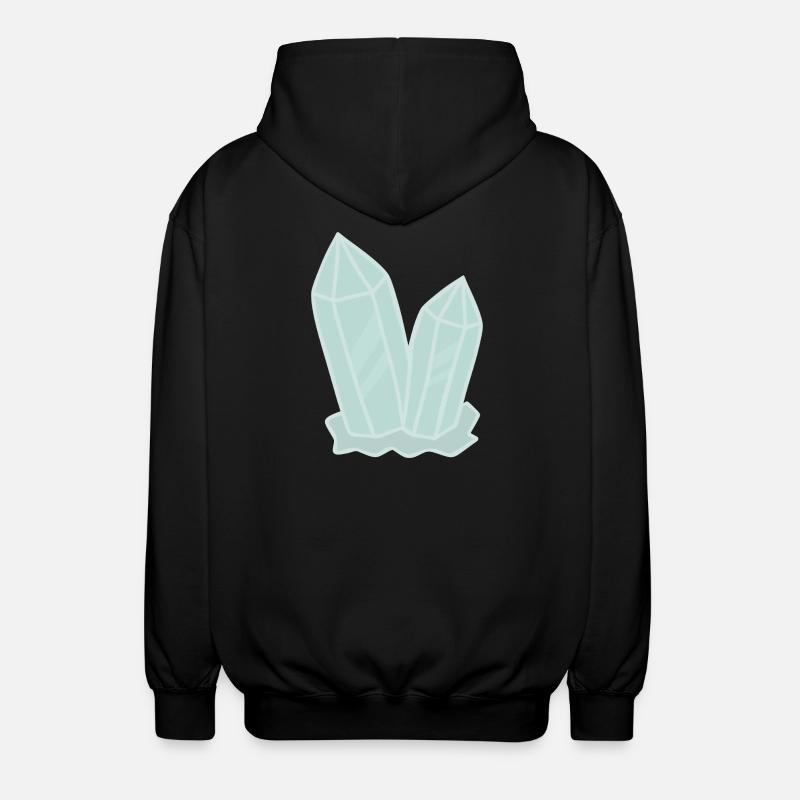 Illustration de géode d’amas de cristal - Veste à capuche unisexe - noir
