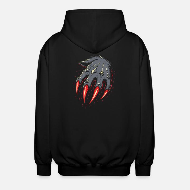 Costume de loup-garou Griffes Halloween - Veste à capuche unisexe - noir