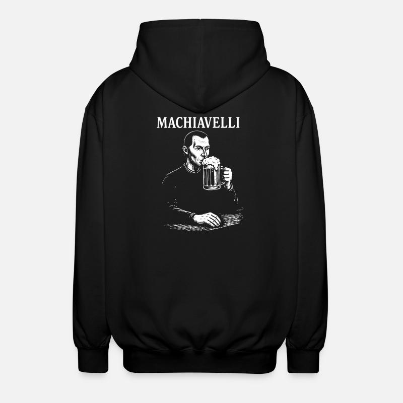 Machiavelli Brew Porträt - Unisex Kapuzenjacke - Schwarz