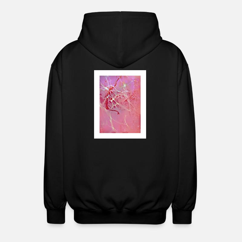 Reflets Abstraits Roses - Veste à capuche unisexe - noir